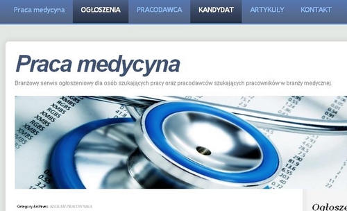 praca_medycyna's profile picture. Branżowy serwis ogłoszeniowy dla osób szukających pracy oraz pracodawców szukających pracowników w branży medycznej.