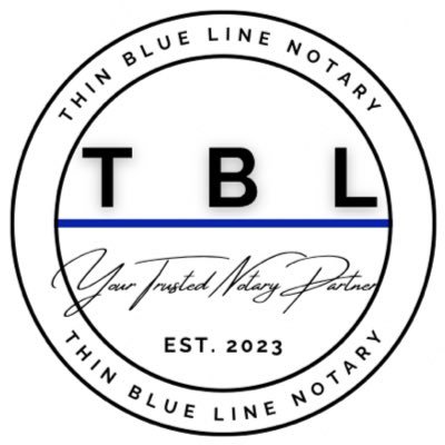 TBLnotaryTX's profile picture. Welcome to Thin Blue Line Notary – where precision meets professionalism. From Mobile to After-Hours, expect excellence in every service.