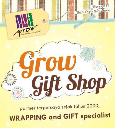 GrowGift_Shop's profile picture. Kalau bicara hadiah pasti ingetnya Grow! Grow Gift Shop is the first and the biggest Gift Shop in Bandung.  --when Gift becomes a habit!