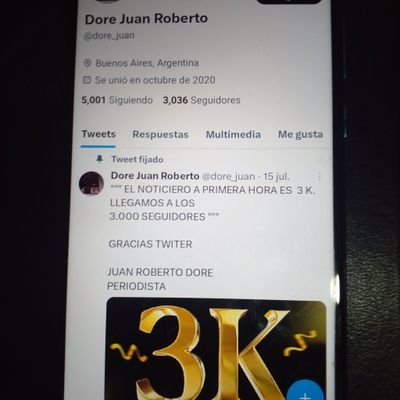 jrdorenoticias's profile picture. NOTICIERO ´´´´ A PRIMERA HORA ´´´´                                                                    JUAN ROBERTO DORE -  PERIODISTA-