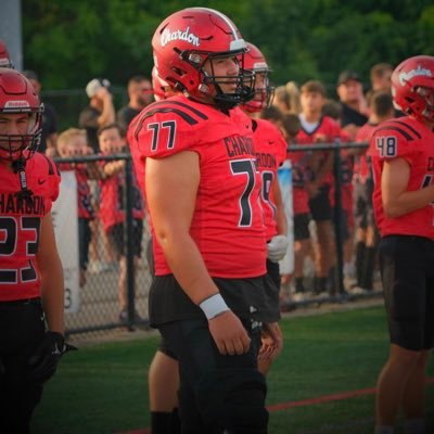 Chardon Highschool (OH) 🏈- 3⭐️ - 6’4” 280lbs - 6’8” Wingspan - 2026 - IOL/OT - 2X 2nd Team All Ohio - 10 D1 Offers - 📞 (440)-539-9966 - HC @SMitchHewitt
