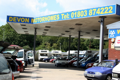 Devon Motorhomes, car sales and Westcombe service station plus well stocked camping accessories shop in Devon