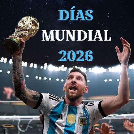 DiasMundial2026's profile picture. Te informo cuántos días faltan para el Mundial de 2026 / Antes: Días para Qatar 2022 y Días Copa América 2024