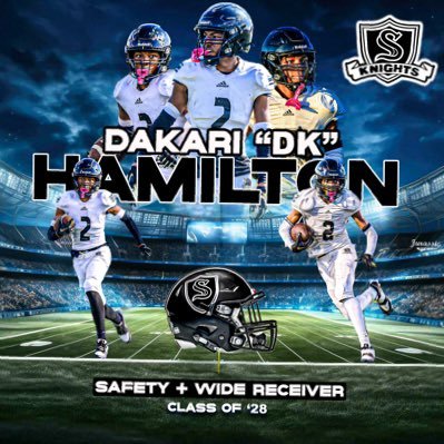 Dakari_ham_28's profile picture. Student athlete 📚🏈C/O ‘28 Safety/Wide Receiver 6’0 160lbs God✝️ Track and Field 400m: 52.72 40 yd dash: 4.5 Email:dkhamilton20@icloud.com