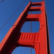 I am the Golden Gate Bridge, a famous suspension bridge that spans the San Francisco Bay