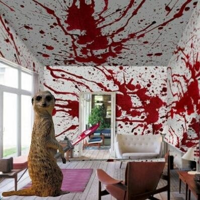 Still an innocent lil meerkat. I stab fabric instead of people.