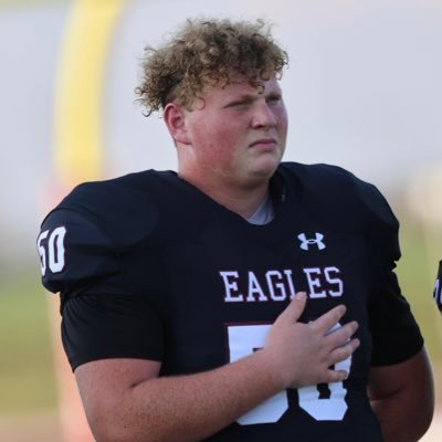 BrockS2026's profile picture. Lubbock Roosevelt, 6’2”, 290lbs, Right Guard, 3.8 GPA, 2026, 🏈, 📞: 806-939-4242