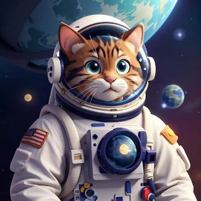 spacecatton's profile picture. First cat to follow Elon Musk to the Moon.