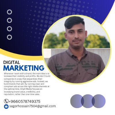 Hey!
I am a Digital Marketer.
Your business growth partner!