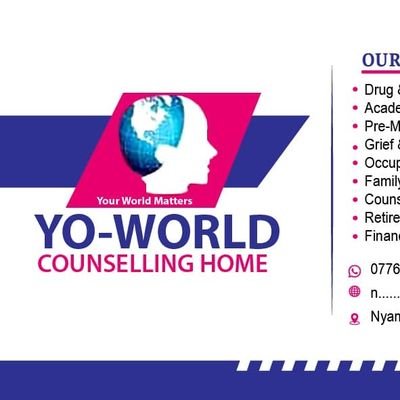Drug and Substance Abuse counselling
Academic counselling
Grief and Trauma counselling
e.t.c