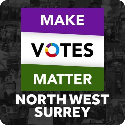 Account for #MakeVotesMatter in North West Surrey - launched August '22 in Woking - The movement for #ProportionalRepresentation. MVMWoking@gmail.com