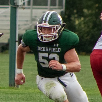 Deerfield Academy ‘27 | Captain | ILB | 6’0 220 | 3.7 GPA | 2 Sport | 450 Squat | 325 Bench | 4.7 40yd | 9’10 broad | 617-459-2633 | Badams27@deerfield.edu