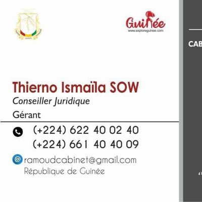 ismaelkzsow79's profile picture. Conseil juridique, consultation en Droit Guinée 00224 622 40 02 40