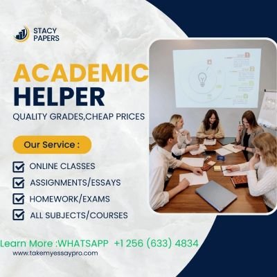 Dm for quality grades in Online class Help at affordable prices. I deliver Quality and on Time. HMU +1 (256) 633-4834 anytime