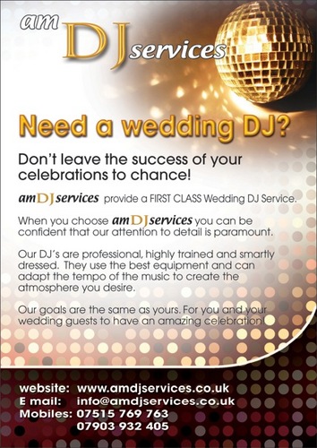 We provide a bespoke DJ service ,tailored to your requirements .We love the business we're in, which is reflected in the service we provide .