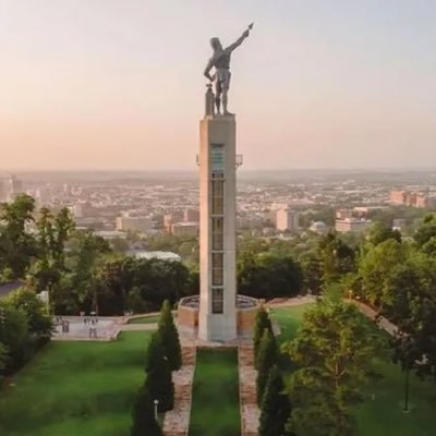 Vulcan, the world's largest cast iron statue, sits atop Red Mountain in Birmingham, AL & is considered one of the most memorable works of civic art in the U.S.