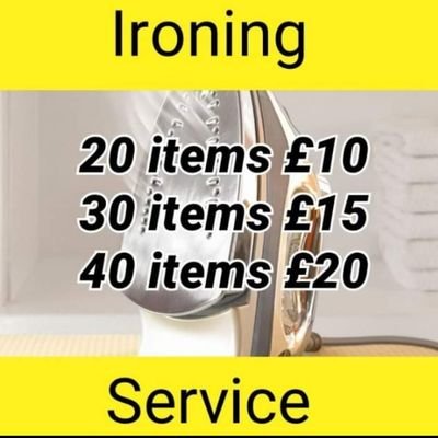 Professional Ironing Service.
* Free collection & delivery.
* Ironing from 50p to £4 per garment.
* Established in 2001.
Text Amanda on 07498 254 875.
