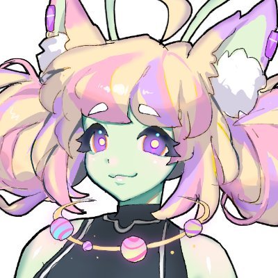 alienasteria's profile picture. gleep glorp?! 🛸 a silly alien cat girl | streaming as my alien cat orbit until i get my own model 💜