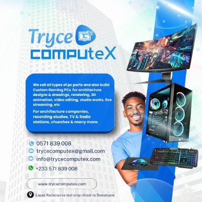 Triceshood's profile picture. we sell Gaming pc for Architecture Design & Drawings, Rendering, 3D Animation, Video Editing, Studio works, live Streaming etc for Architectural Companies etc