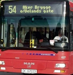 Jeg kjører både dag og natt mellom #akerbrygge og #kjelsås. Er endelig #leddbuss!