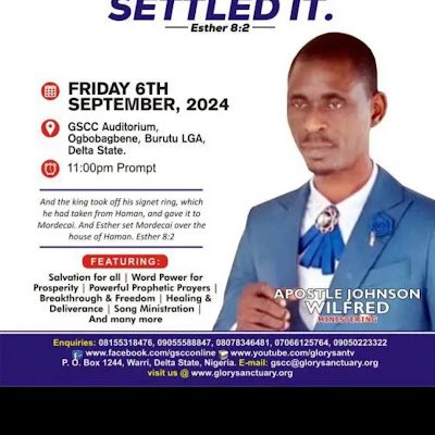 Apostle Johnswilly gospel preacher and also a social media gospel preacher