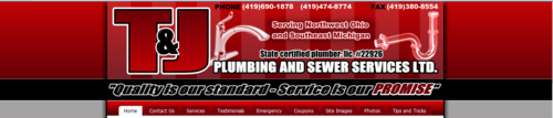 t and j Plumbing and Sewer Service LTD of Toledo Ohio is committed to resolving all your plumbing, drain and sewer needs.
