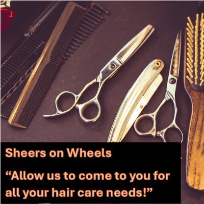 **EDUCATIONAL PURPOSES ONLY**
I am the owner of Sheers on Wheels! Allow us to come to you for all your professional hair needs!