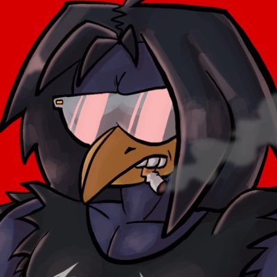 male, crow, 30, 18+, no minors, live 2d streamer, #metal, model and rigging by @ariladywhatever & @Oreange3