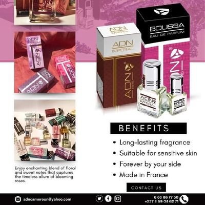 MaisonAdn's profile picture. Maison du Parfum ADN - Distributeur Exclusif
✨ En Afrique Centrale

🌟 Devenez Revendeur Officiel

Plus de 30 Senteurs Exquises

⏳ Longue Tenue : Plus de 72h