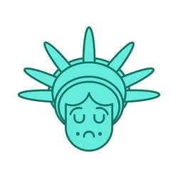 Sad Statue of Liberty Profile