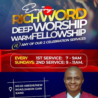 fdimkano1's profile picture. Official Twitter account of The Father's Delight Int'l Ministry, kano.
...raising a people pleasing to the Father...
Facebook: 
@fdimano
  Instagram: 
@fdimkano
