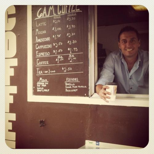 We are serving the best coffee, espresso and organic tea in town.  We are located on 5th St. two blocks west of Lamar in downtown Austin, Texas.
