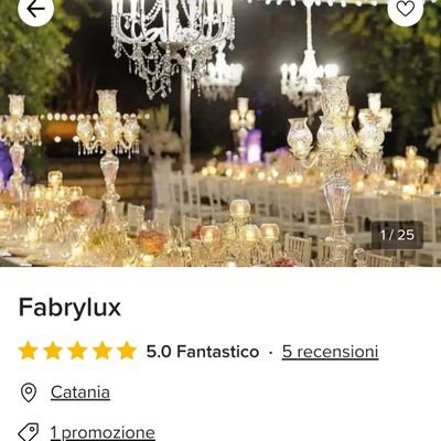 Specializzati nel settore wedding light , tutto ciò che riguarda illuminazione , come cielo stellato, le classiche Luminarie, ecc..