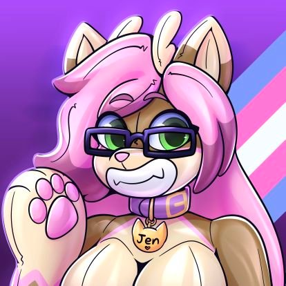 PinkLatexCat's profile picture. Jennifer /🔞/ BLM ACAB/ 28 / She\her (MtF) / Extremely sub / not really into RP / aromantic demipan