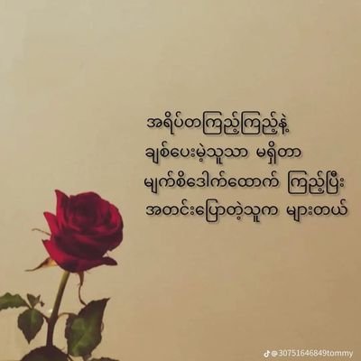 မနက်ဖြန်ဆိုတာမသေချာသေးဘူး ဒီနေ့ ကို အကောင်းဆုံးဖြစ်အောင်နေထိုင်ရမယ်
