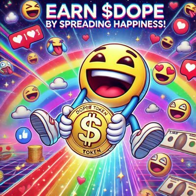 dopedopememe's profile picture. Dopememe Token ($DOPE) – The meme-powered token that rewards you for making the online community happier! Post memes, Share happiness, and make good community!