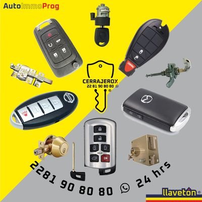 Cerrajerox: Cerrajería residencial, comercial, oficinas y automotriz. 24hrs urgencias 2281908080. programación de llaves con chip.