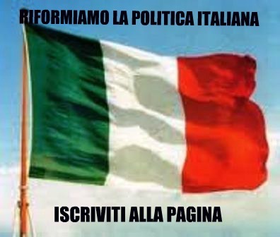 Questo profilo Twitter è il profilo ufficiale della pagina Facebook riformiamo la politica italiana.