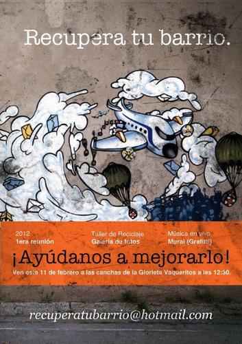 Queremos recuperar la historia del barrio, los espacios públicos del  territorio e implementar talleres para que la comunidad crezca humanísticamente.