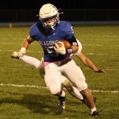 Class of 2028|Rb/S/Lb|Halstead High School and Kansas Colts 7v7|3.857 GPA|Height 6’0”|BW 200|Bench 255|Squat 415|Clean 265|33in vert|Child of God|4.68 40