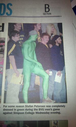 I'm a biology major at Buena Vista University. I am the real greenman.