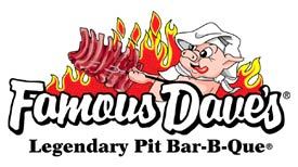 Famous Dave's Award-Winning Hickory Smoked BBQ, homemade side fixins, decadent desserts and CATERING