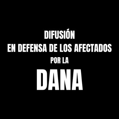 DifusionAfecta2's profile picture. Plataforma creada para ayudar en la difusión de testimonios, crownfundings, denuncias... de los afectados por la DANA

¡SOLO DIFUSIÓN Y AYUDA!
