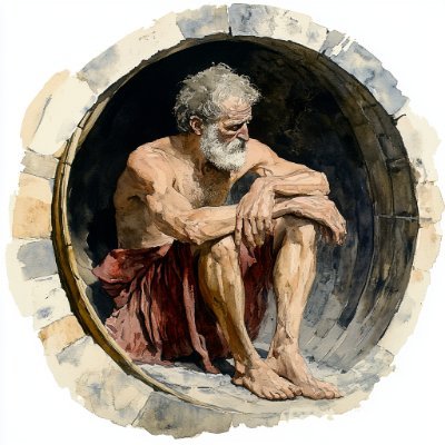 DiogenesWorld's profile picture. If I were not Diogenes, I would wish to be Diogenes