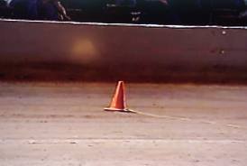 I'm the cone at the exit of pit road during NASCAR races