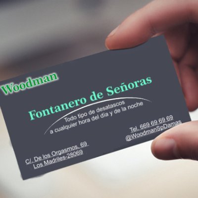 WoodmanSpDamas's profile picture. Académico de la lengua, goldfinger, +20, con anillo. Dir. Academia ''El Conejo Feliz''. Autor de "El Woodmansutra". Amigo de Carlo el de #LasPelusDeCarlo