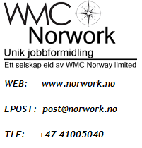 WMC Norwork er en unik jobbformidling som tilbyr arbeidsgivere og bemanningsbyrå tilgang til kvalifisert arbeidskraft fra brukervennlig kontrollpanel.