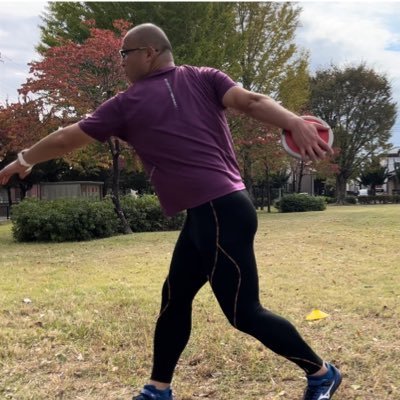 約20年ぶりに陸上再開/現役▶︎十種/挑戦したい種目:100M/200M/LJ/DT/五種/マスターズベスト:DT▶︎32.53 JT▶︎39.54