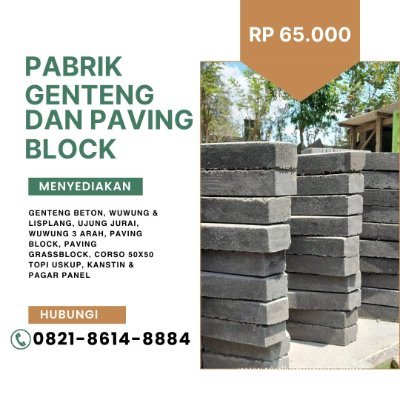 jual_paving's profile picture. Produk UD. Pelita Mas yang kami tawarkan diantaranya Genteng Beton, Wuwung, Lisplang,  Ujung Jurai, Paving Block, Paving Block, Paving Grassblock, Paving Corso.