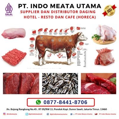 ptindomeataid's profile picture. PT Indo Meata Utama - Distributor dan Supplier Daging 
HOTEL - RESTO DAN CAFE (HORECA) WA/Mobile: 0877-8441-8706
Jl.Bojong Rangkong no.45  Pd  Kopi - Drn Sawit